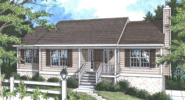 Full Rendering for House Plan #128021