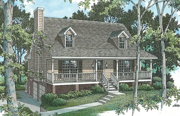 Full Rendering for House Plan #127561