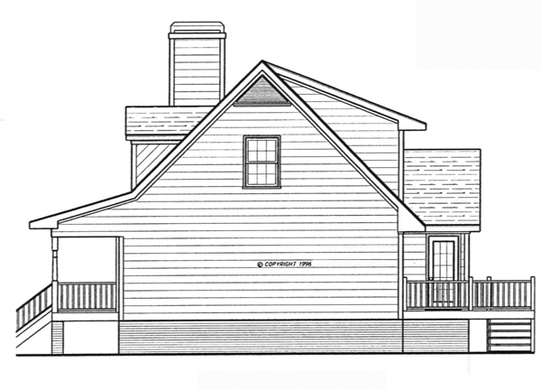 Right Elevation for House Plan #127561