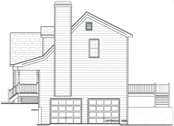 Right Elevation for House Plan #123551