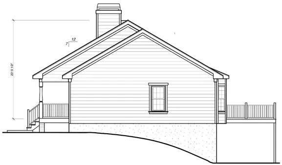 Right Elevation for House Plan #122061