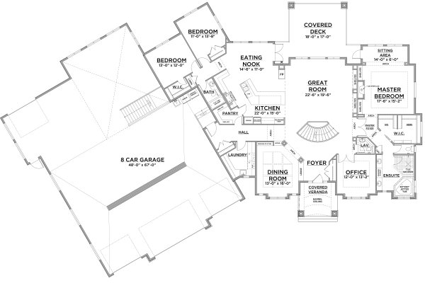 Main Floor Plan for House Plan #552123