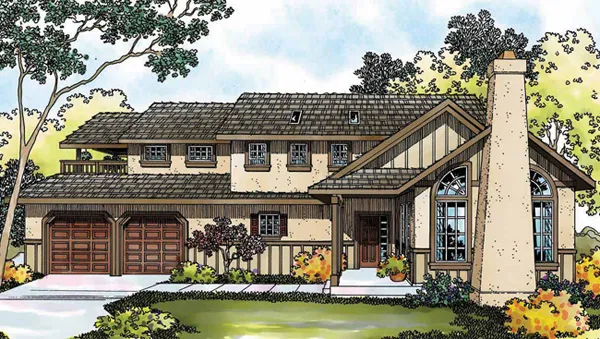 Full Rendering for House Plan #346613