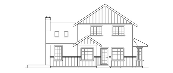 Right Elevation for House Plan #346613