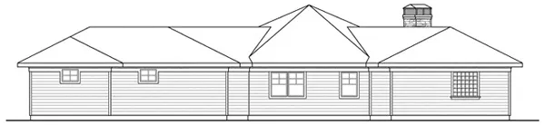 Rear Elevation for House Plan #344551