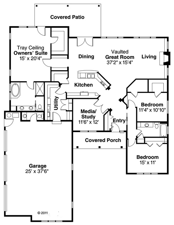 Main Floor Plan for House Plan #343751
