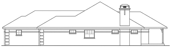 Right Elevation for House Plan #343751
