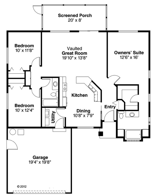 Main Floor Plan for House Plan #346011