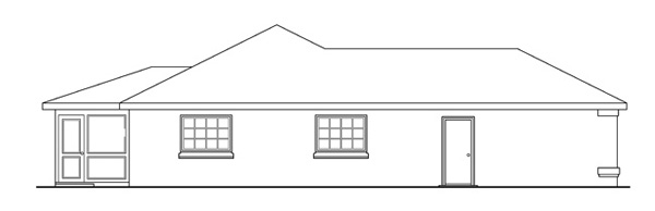 Left Elevation for House Plan #346011