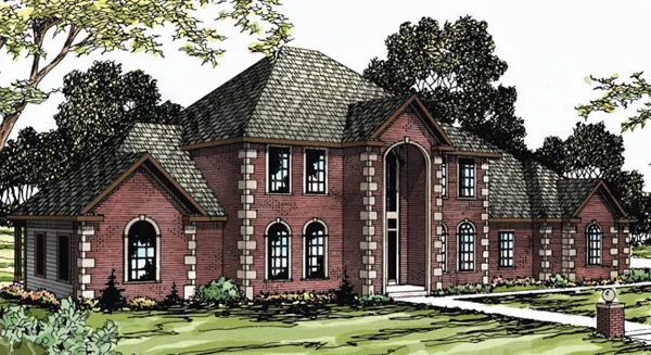 Full Rendering for House Plan #341403