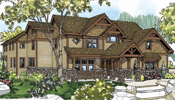 Full Rendering for House Plan #343843