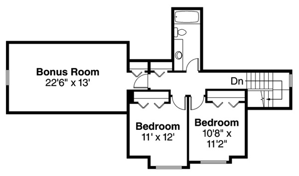 Second Floor Plan for House Plan #342083