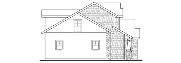 Left Elevation for House Plan #342083