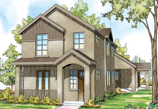 Full Rendering for House Plan #347183