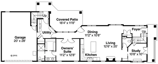 Main Floor Plan for House Plan #347183