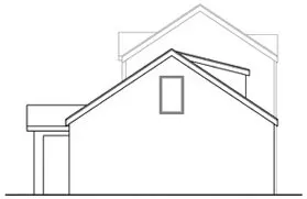 Rear Elevation for House Plan #347183