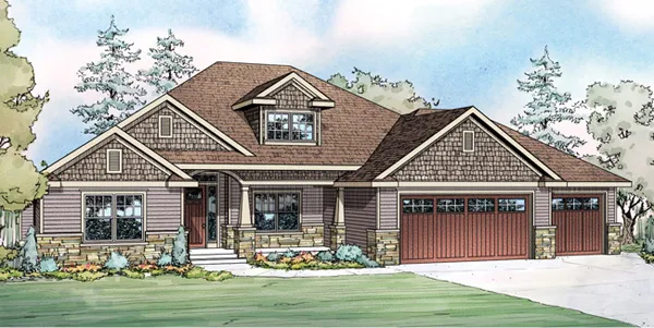 Full Rendering for House Plan #347283