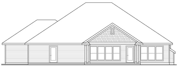 Rear Elevation for House Plan #347283