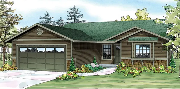 Full Rendering for House Plan #346483