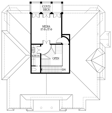 Third Floor Plan for House Plan #335194
