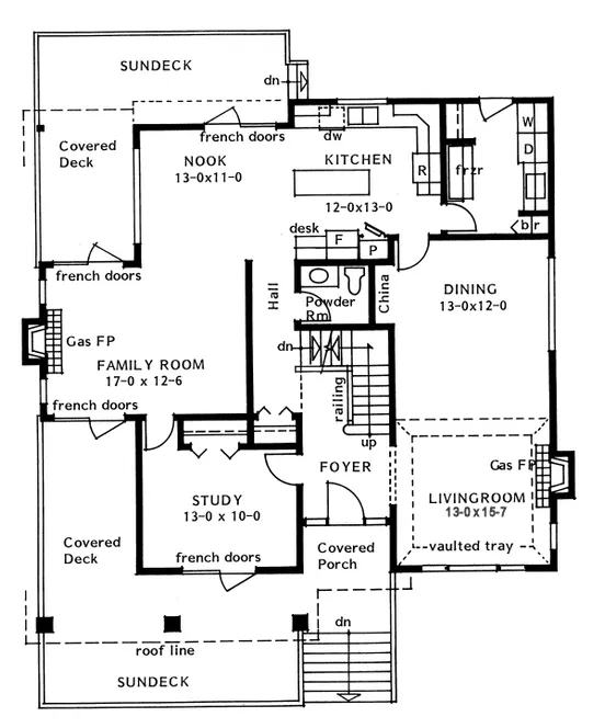 Main Floor Plan for House Plan #202023
