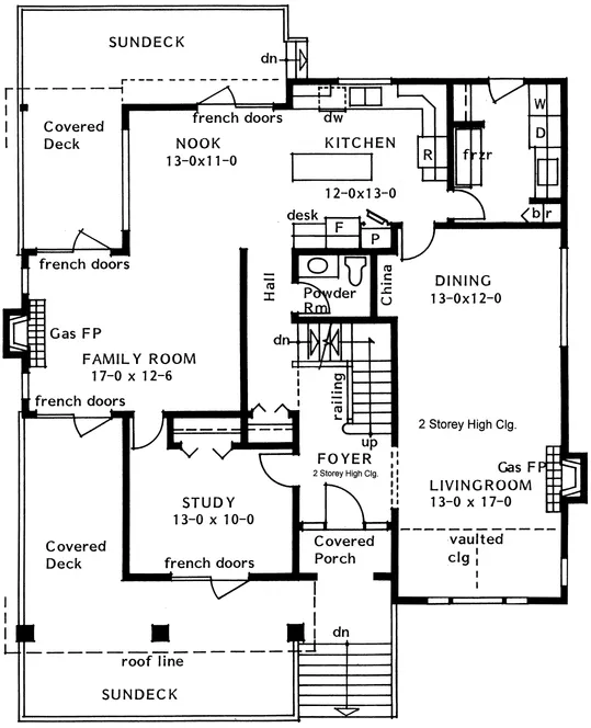 Main Floor Plan for House Plan #202023