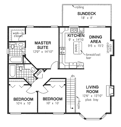 Main Floor Plan for House Plan #130313