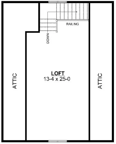 Second Floor Plan for House Plan #205314