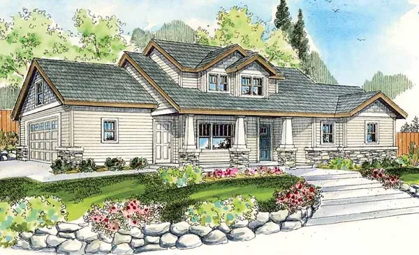 Full Rendering for House Plan #347073