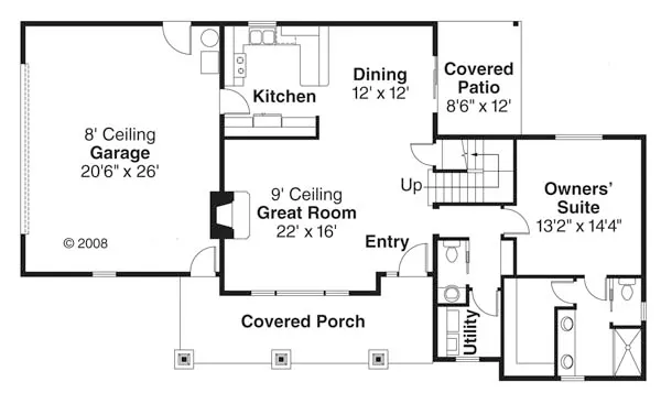 Main Floor Plan for House Plan #347073