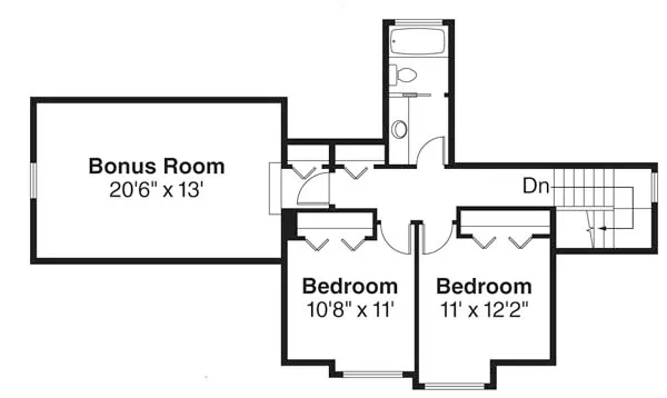 Second Floor Plan for House Plan #347073