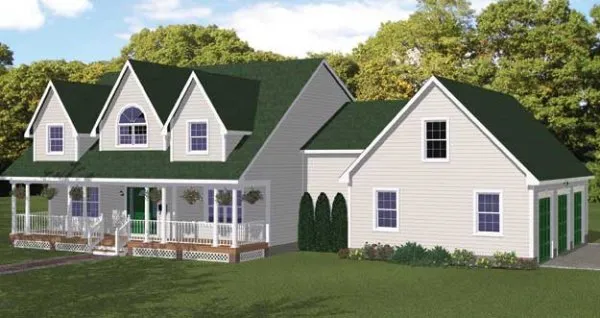 Full Rendering for House Plan #562001