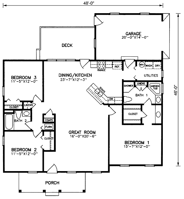 Main Floor Plan for House Plan #650061