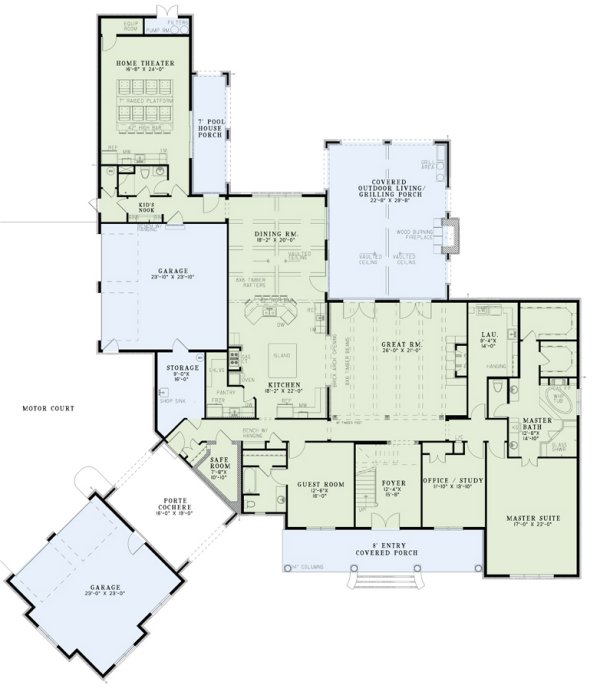 Main Floor Plan for House Plan #310831