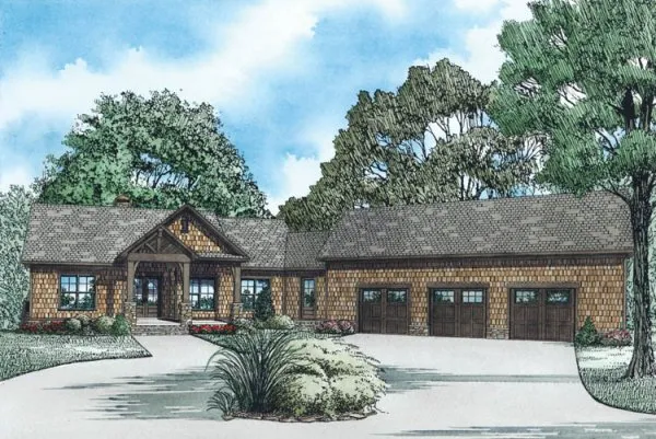 Full Rendering for House Plan #318831