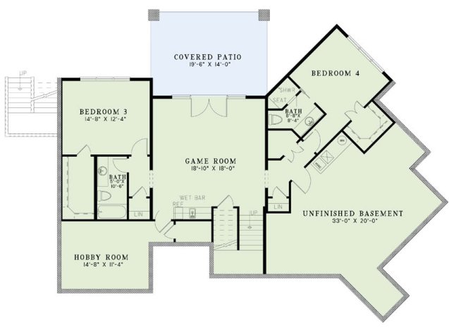 Basement Plan for House Plan #318831