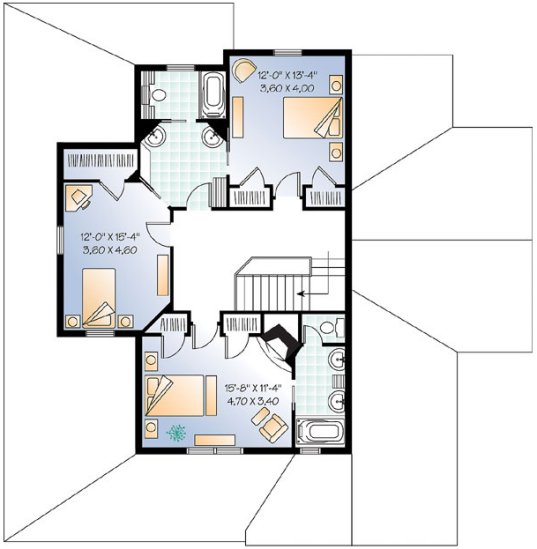 Second Floor Plan for House Plan #146293