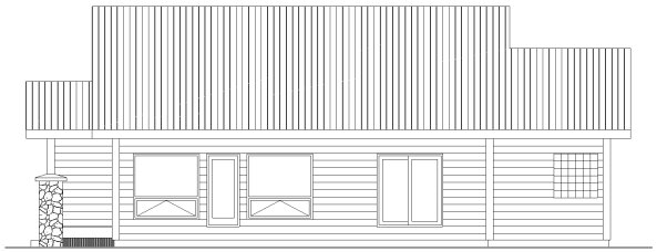 Right Elevation for House Plan #208001