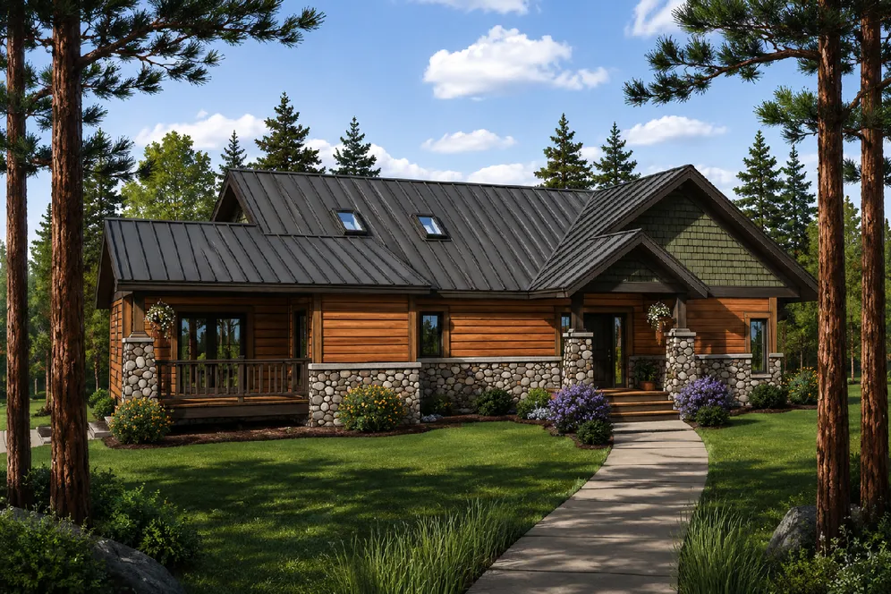 Full Rendering for House Plan #208001