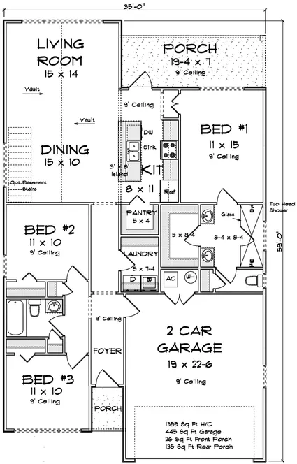 Main Floor Plan for House Plan #245531