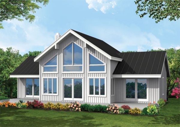 Rear Elevation for House Plan #560101