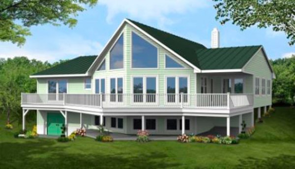 Rear Elevation for House Plan #561101