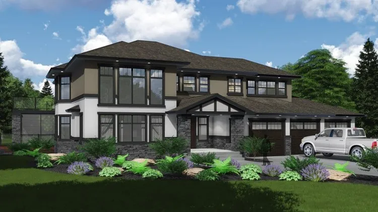 Full Rendering for House Plan #552163
