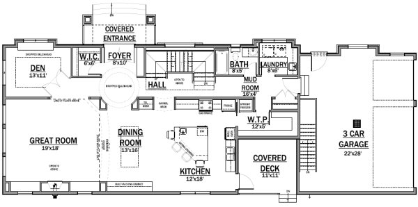 Main Floor Plan for House Plan #556303