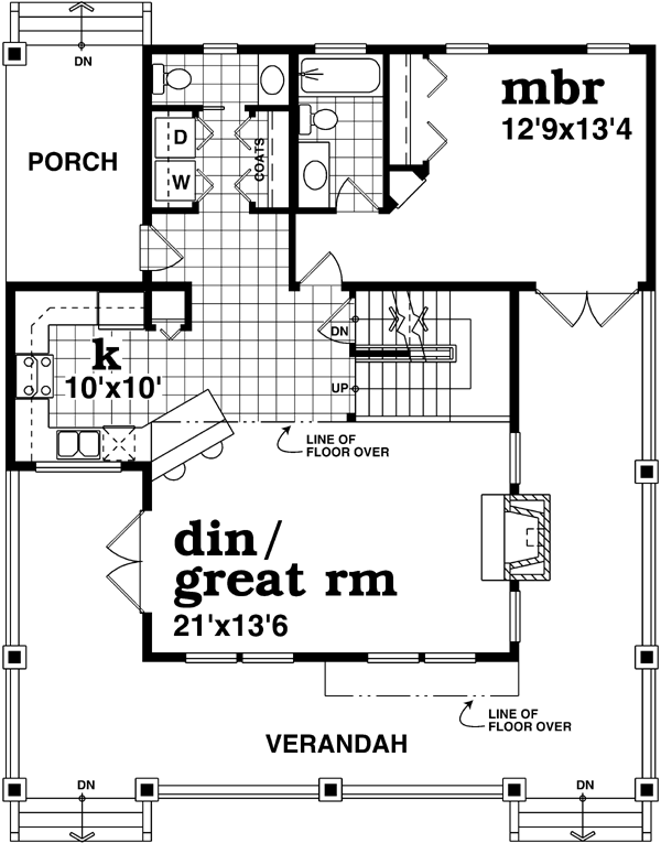 Main Floor Plan for House Plan #510993