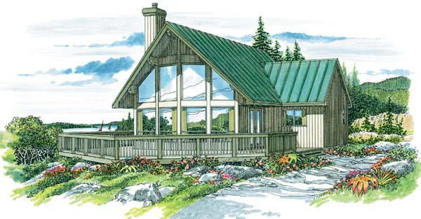 Full Rendering for House Plan #510022