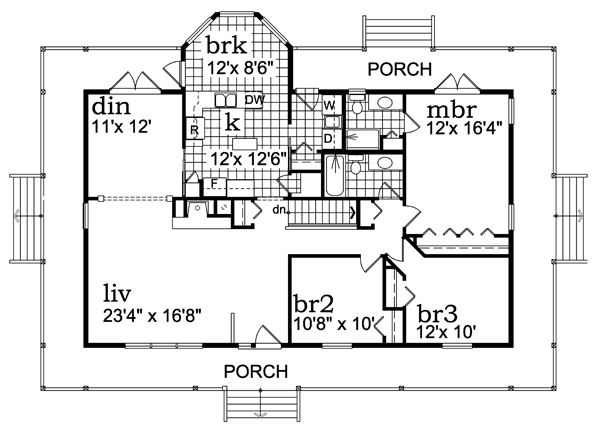 Main Floor Plan for House Plan #510003