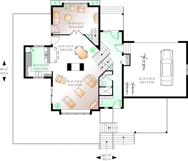 Main Floor Plan for House Plan #143342