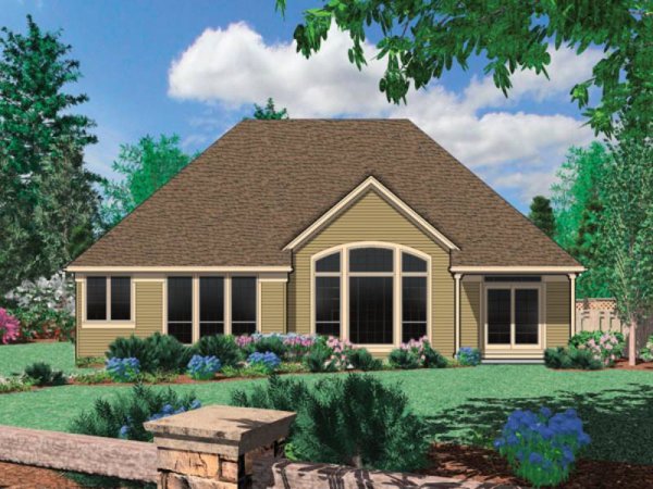 Rear Elevation for House Plan #320515