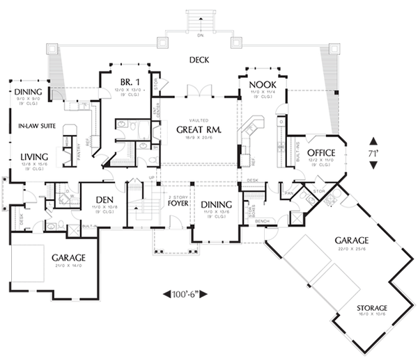 Main Floor Plan for House Plan #321242